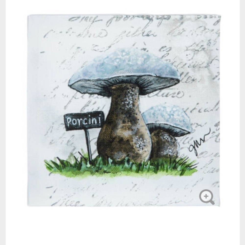 Porcini Mushroom Canvas Wall Decor, NWT - Picture 2 of 7